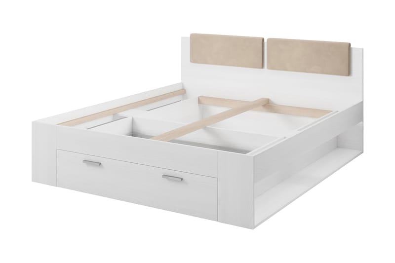 Bovera Sängram 180x200 cm - Askgrå|Vit - Products - Möbler - Säng - Säng med förvaring