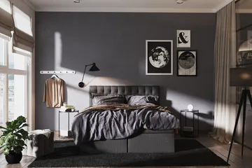 Boxy Komplett Sängpaket Box Bed 120x200 cm - Svart/Grå - Products - Möbler - Säng - Säng med förvaring