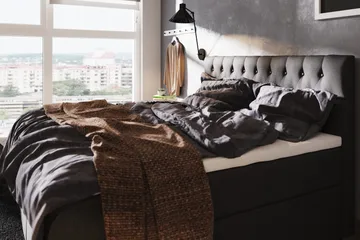 Boxy Komplett Sängpaket Box Bed 180x200 cm - Svart/Grå - Products - Möbler - Säng - Säng med förvaring