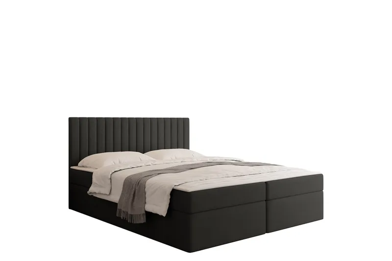 Calrosor Sängpaket Kontinentalsäng med Förvaring 140x200 cm, Svart