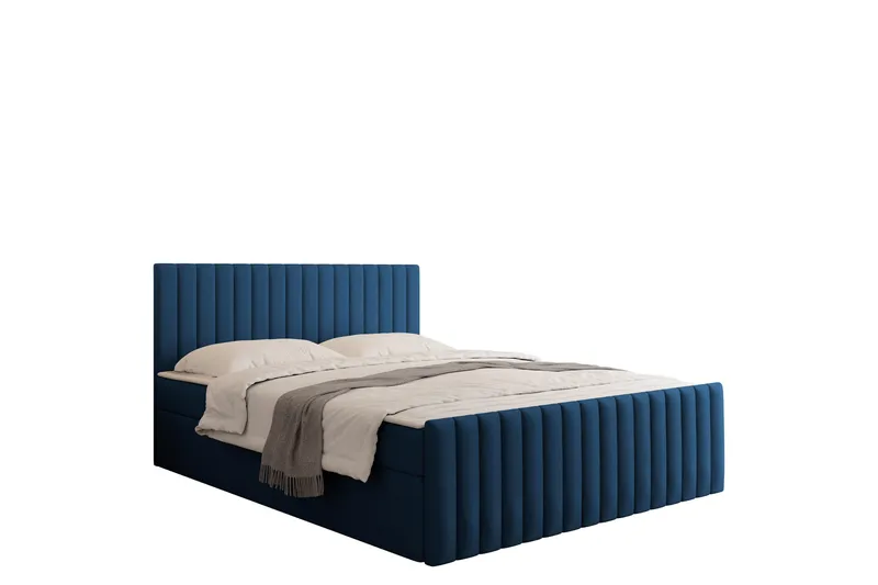 Calrosor Sängpaket Kontinentalsäng med Förvaring 160x200 cm, Blå