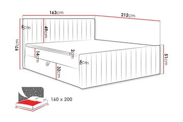 Calrosor Sängpaket Kontinentalsäng med Förvaring 160x200 cm - Grön - Products - Möbler - Säng - Komplett sängpaket