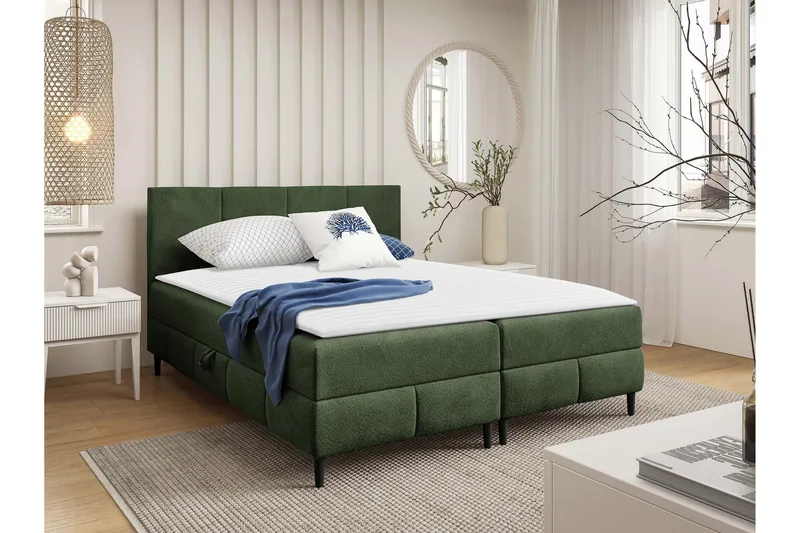 Celestine Förvaringssäng 160x200 cm - Grön - Products - Möbler - Säng - Komplett sängpaket