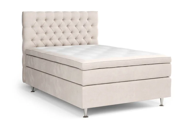 Celine Kontinentalsäng 120x200cm - Beige/Sammet - Products - Möbler - Säng - Kontinentalsäng