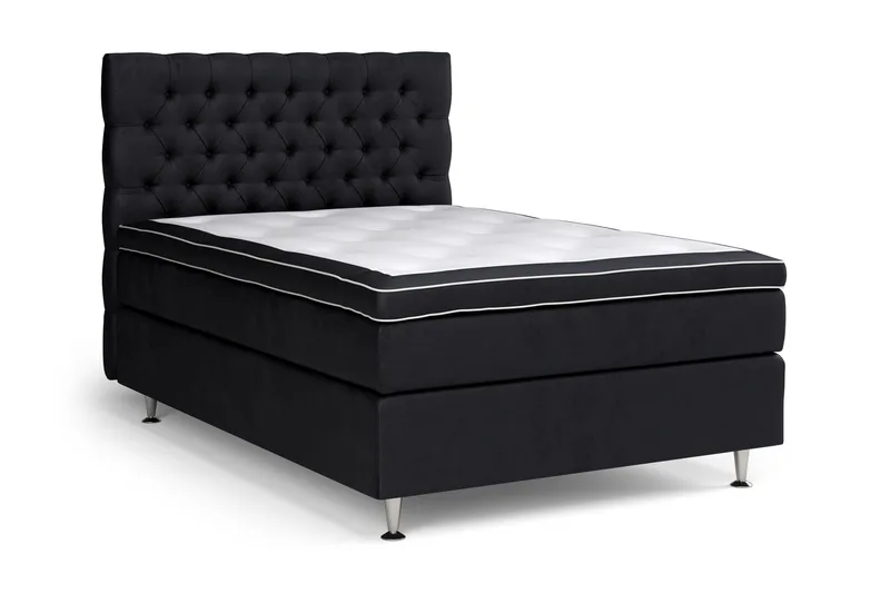 Celine Kontinentalsäng 120x200cm - Svart/Sammet - Products - Möbler - Säng - Kontinentalsäng