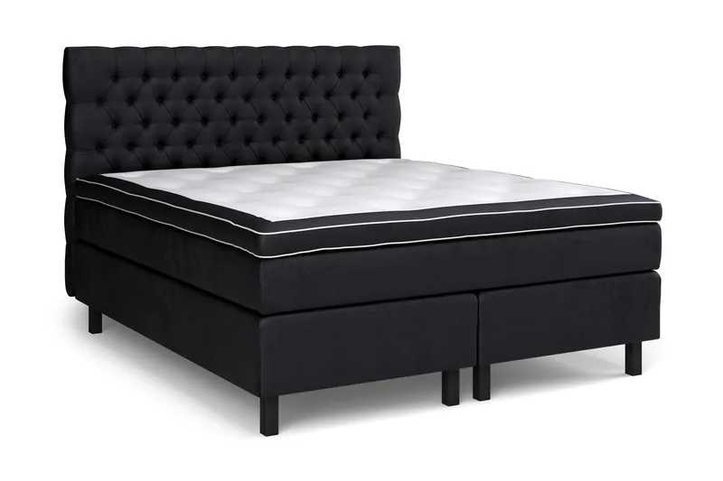 Celine Kontinentalsäng 160x200cm - Svart/Sammet - Products - Möbler - Säng - Kontinentalsäng