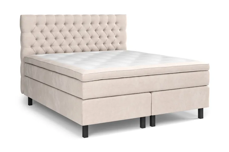 Celine Kontinentalsäng 180x200cm - Beige/Sammet - Products - Möbler - Säng - Kontinentalsäng