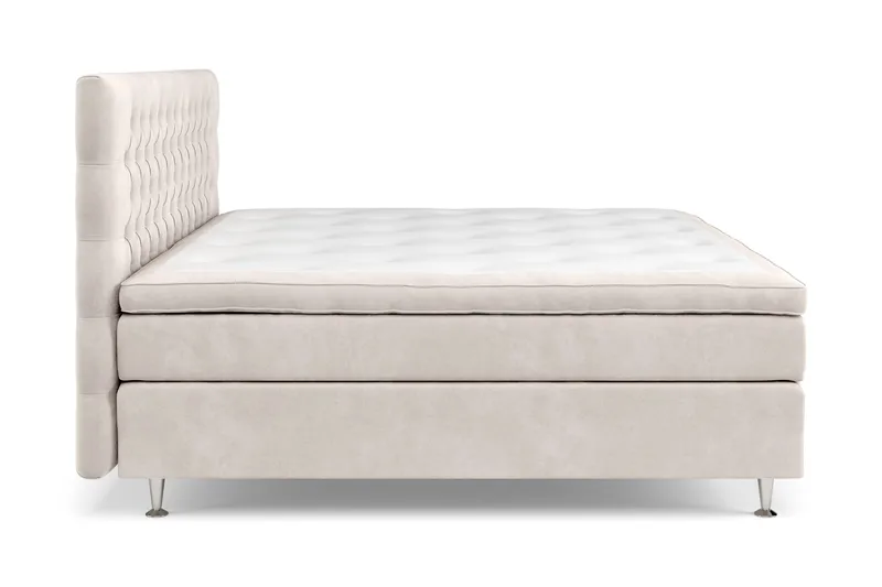 Celine Kontinentalsäng 210x210cm - Beige/Sammet - Products - Möbler - Säng - Kontinentalsäng