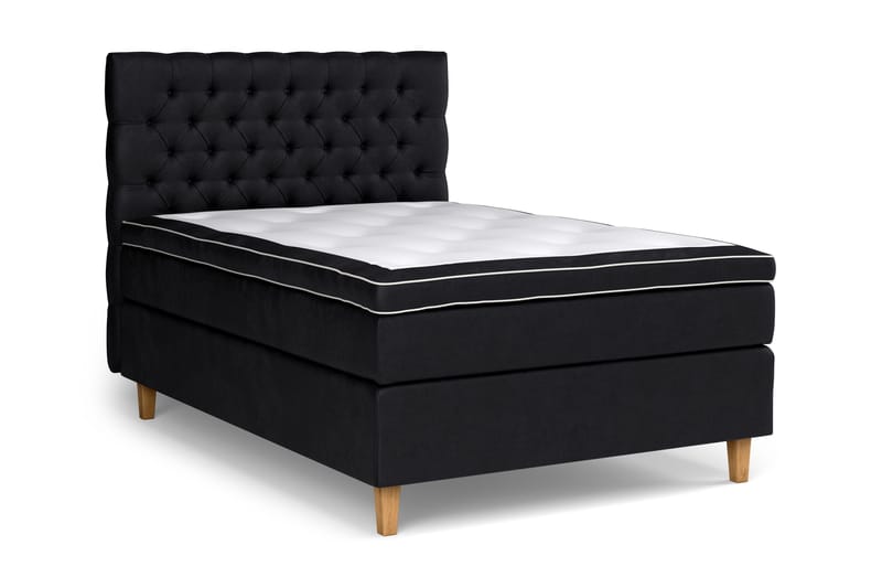 Celine Sängpaket 120x200 cm - Svart/Sammet - Products - Möbler - Säng - Kontinentalsäng