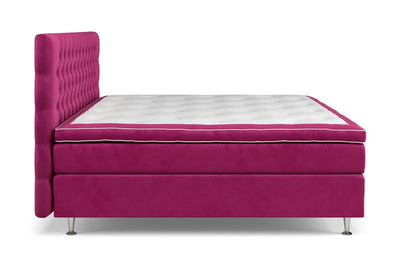 Celine Sängpaket 210x210cm - Rosa/Sammet - Products - Möbler - Säng - Kontinentalsäng