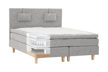 Charleston 140 Kontinentalsäng - Ljusgrå - Products - Möbler - Säng - Kontinentalsäng