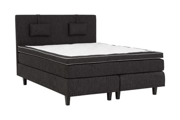 Charleston Kontinentalsäng 160x200 Fast Polyeterskum - Svart - Products - Möbler - Säng - Kontinentalsäng