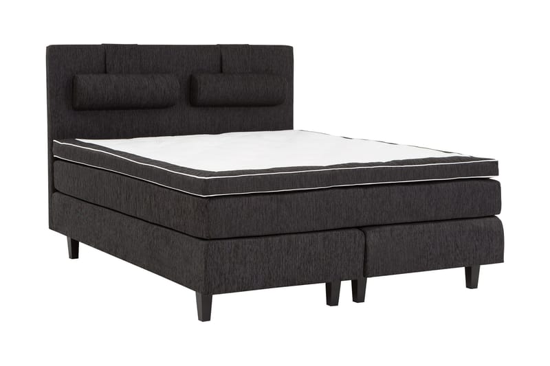 Charleston Kontinentalsäng 180x200 Fast Polyeterskum - Svart - Products - Möbler - Säng - Kontinentalsäng