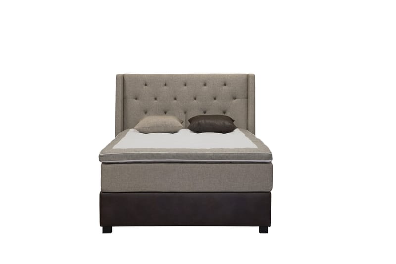 Cuba Sängpaket 120x200 med Två Bruna Kuddar, (+Fler val) Beige/Brun