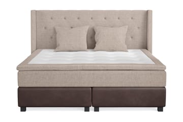 Cuba Sängpaket 210x210 med Två Beiga Kuddar - (+Fler val) Beige/Brun - Products - Möbler - Säng - Kontinentalsäng