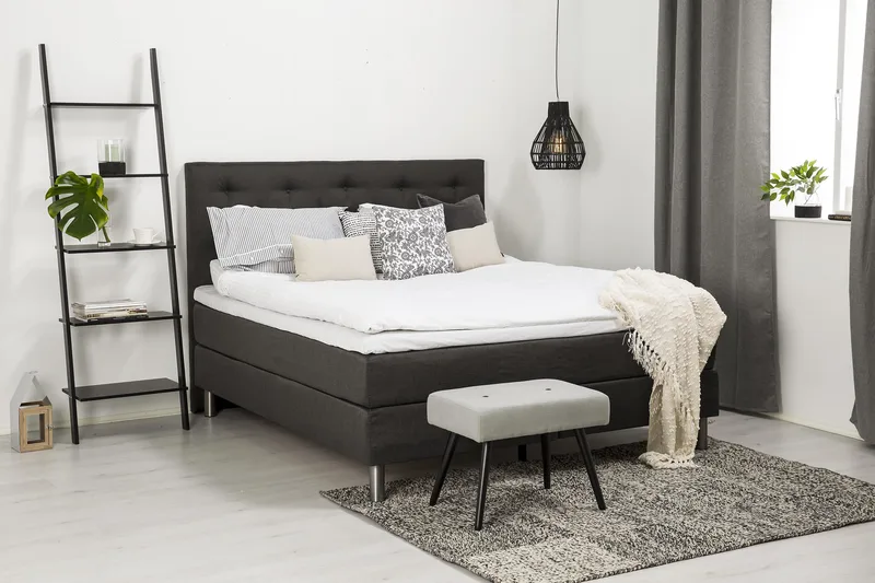 Diplomat Komplett Sängpaket 160x200 - Mörkgrå - Products - Möbler - Säng - Kontinentalsäng