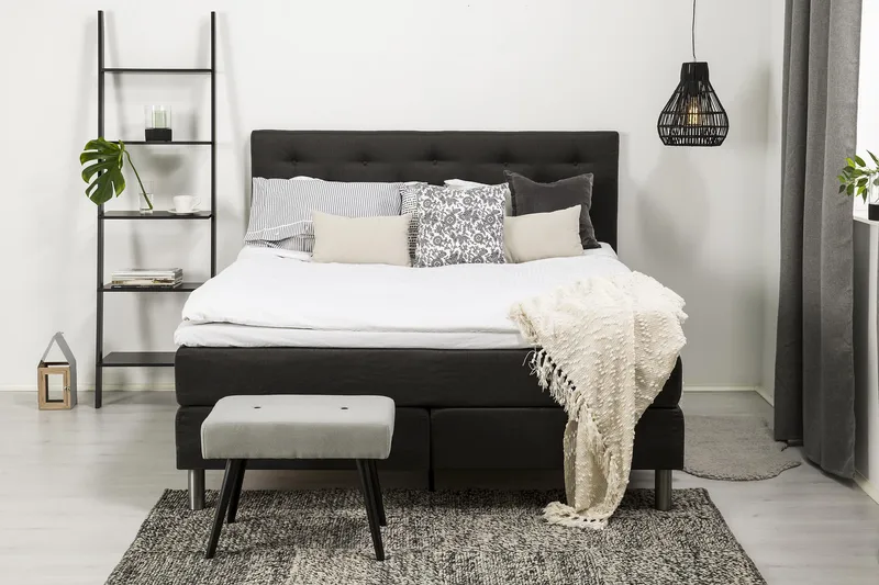 Diplomat Komplett Sängpaket 180x200 - Mörkgrå - Products - Möbler - Säng - Kontinentalsäng