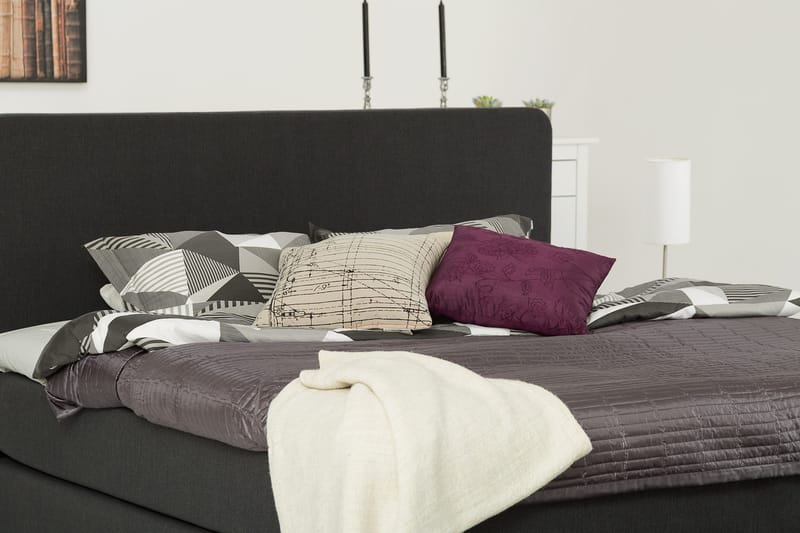 Dolly Kontinentalsäng 160x200 cm - Mörkgrå - Products - Möbler - Säng - Kontinentalsäng