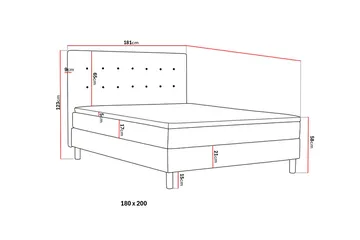Dream Komplett Sängpaket 180x200 cm - Grå - Products - Möbler - Säng - Kontinentalsäng