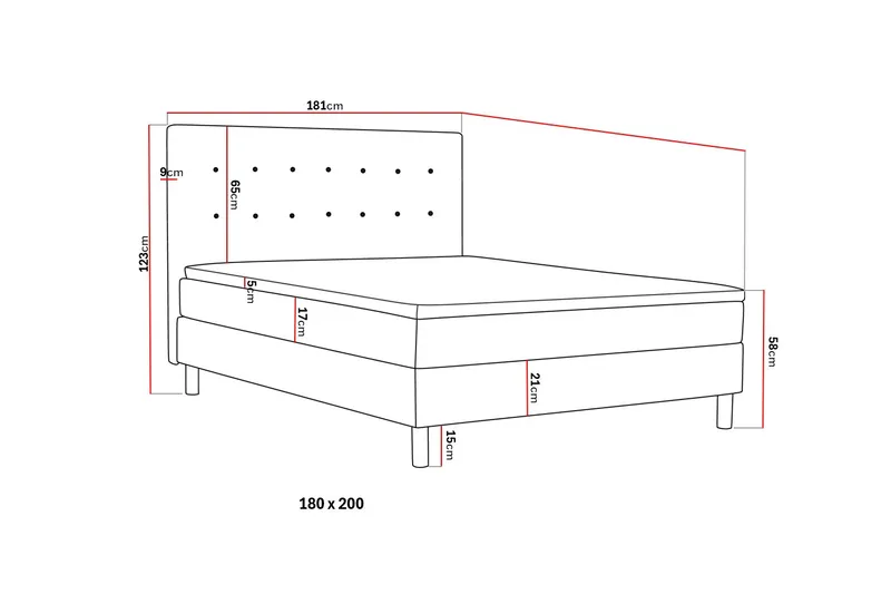 Dream Komplett Sängpaket 180x200 - Svart - Products - Möbler - Säng - Kontinentalsäng
