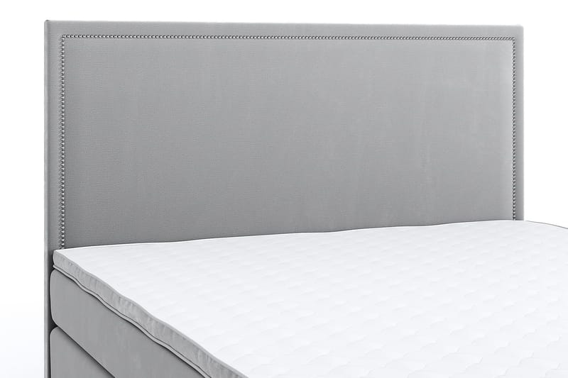 Faylor Lyx Velvet 180x200 cm - Ljusgrå - Products - Möbler - Säng - Kontinentalsäng