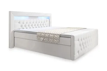 Franco Sängpaket med förvaring LED-belysning 140x200 cm - 140x200 Vit (+Fler val) - Products - Möbler - Säng - Säng med förvaring
