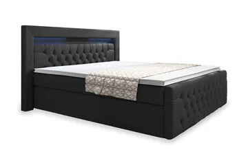 Franco Sängpaket med förvaring LED-belysning 180x200 cm - 180x200 Svart (+Fler val) - Products - Möbler - Säng - Säng med förvaring