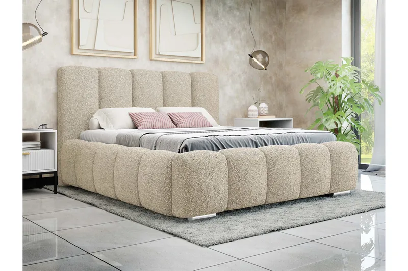 Gioia Förvaringssäng 180x200 cm - Beige - Products - Möbler - Säng - Säng med förvaring
