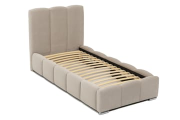 Gioia Sängram med Förvaring 90x200 cm - Beige - Products - Möbler - Säng - Sängram & sängstomme