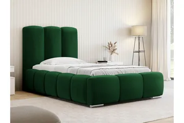 Gioia Sängram med Förvaring 90x200 cm - Grön - Products - Möbler - Säng - Sängram & sängstomme