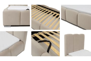 Gioia Sängram med Förvaring 90x200 cm - Vit - Products - Möbler - Säng - Sängram & sängstomme