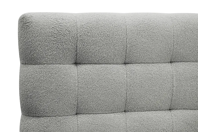 Hilton Komplett Sängpaket 160x200 cm Kontinentalsäng med rutad sänggavel - Grå / Teddy - Products - Möbler - Säng - Kontinentalsäng