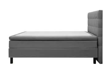 Hilton Komplett Sängpaket 160x200 cm Kontinentalsäng med rutad sänggavel - Grå - Products - Möbler - Säng - Kontinentalsäng