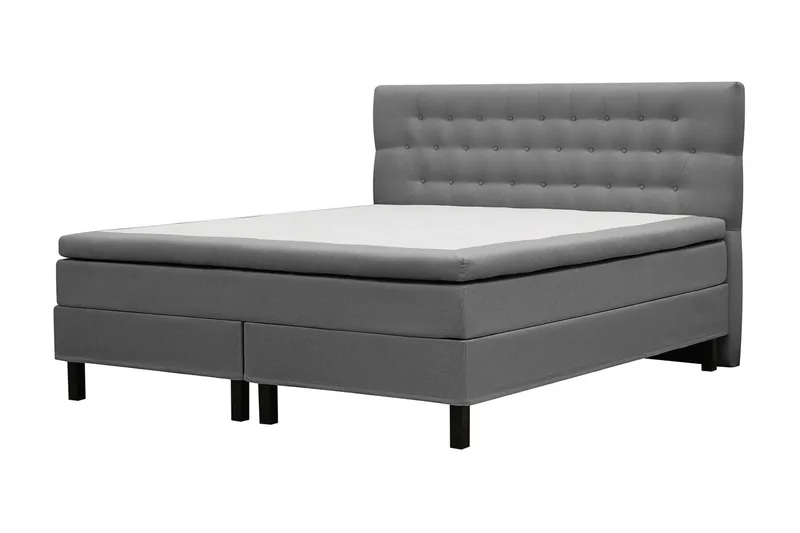 Hilton Komplett Sängpaket 180x200 cm Kontinentalsäng med diamant sänggavel - Grå - Products - Möbler - Säng - Kontinentalsäng