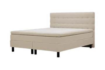 Hilton Komplett Sängpaket 180x200 cm Kontinentalsäng med rutad sänggavel - Beige / Teddy - Products - Möbler - Säng - Kontinentalsäng