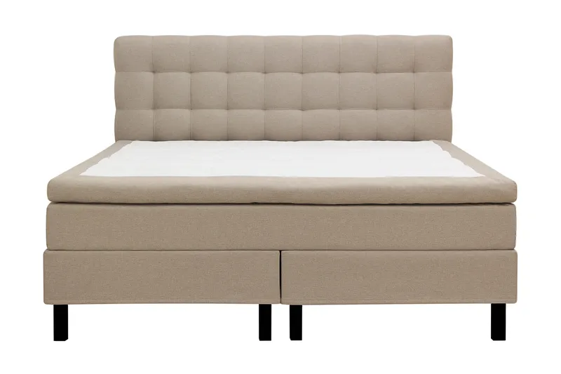 Hilton Komplett Sängpaket 180x200 cm Kontinentalsäng med rutad sänggavel - Beige - Products - Möbler - Säng - Kontinentalsäng