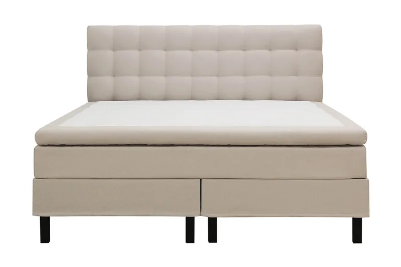 Hilton Komplett Sängpaket 180x200 cm Kontinentalsäng med rutad sänggavel - Beige - Products - Möbler - Säng - Kontinentalsäng