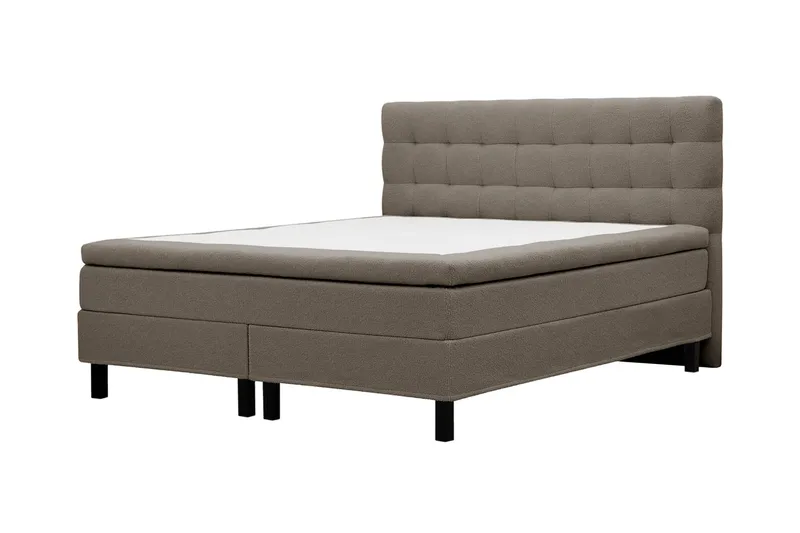 Hilton Komplett Sängpaket 180x200 cm Kontinentalsäng med rutad sänggavel - Brun - Products - Möbler - Säng - Kontinentalsäng
