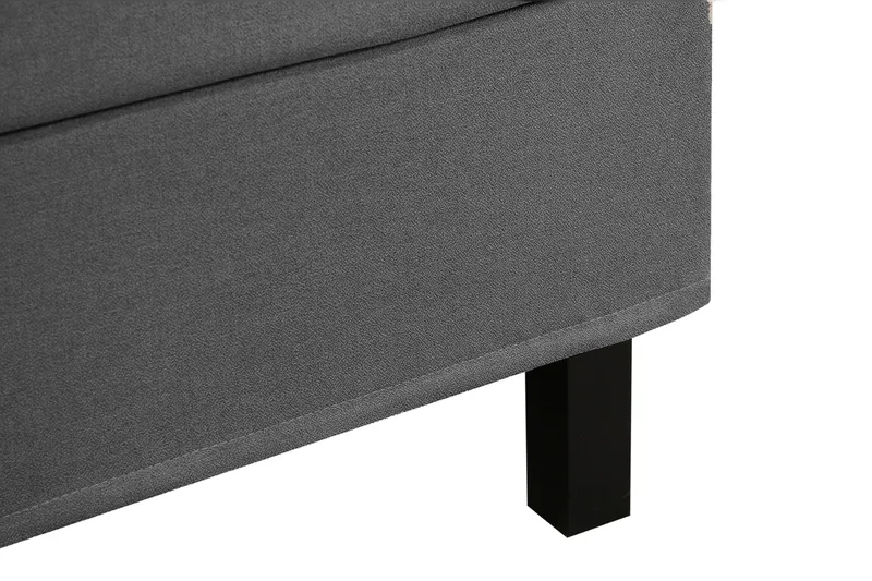 Hilton Komplett Sängpaket 180x200 cm Kontinentalsäng med rutad sänggavel - Grå - Products - Möbler - Säng - Kontinentalsäng