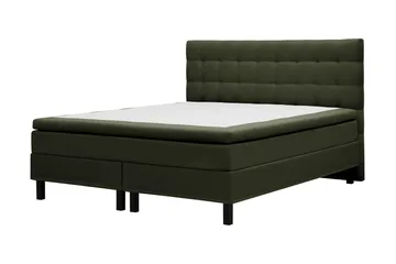 Hilton Komplett Sängpaket 180x200 cm Kontinentalsäng med rutad sänggavel - Grön - Products - Möbler - Säng - Kontinentalsäng