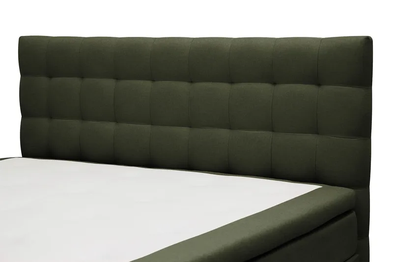 Hilton Komplett Sängpaket 180x200 cm Kontinentalsäng med rutad sänggavel - Grön - Products - Möbler - Säng - Kontinentalsäng