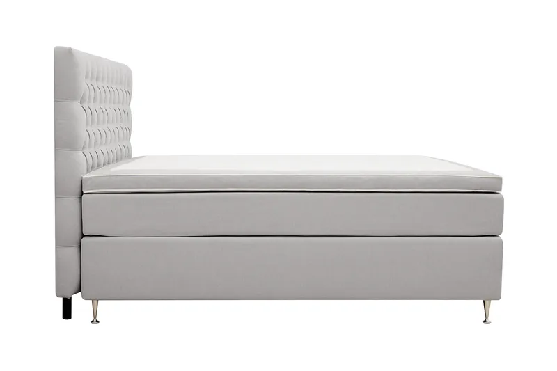 Hilton Lyx Komplett Sängpaket 160x200 cm Kontinentalsäng med knappad sänggavel - Grå - Products - Möbler - Säng - Kontinentalsäng