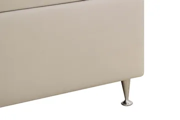 Hilton Lyx Komplett Sängpaket 160x200 cm Kontinentalsäng med knappad sänggavel i sammet - Beige / Sammet - Products - Möbler - Säng - Kontinentalsäng
