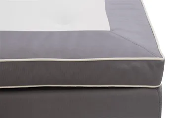Hilton Lyx Komplett Sängpaket 160x200 cm Kontinentalsäng med knappad sänggavel i sammet - Grå / Sammet - Products - Möbler - Säng - Kontinentalsäng