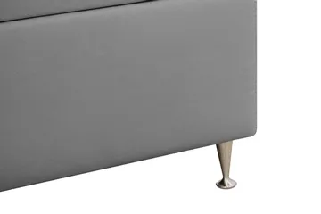 Hilton Lyx Komplett Sängpaket 160x200 cm Kontinentalsäng med knappad sänggavel i sammet - Ljusgrå / Sammet - Products - Möbler - Säng - Kontinentalsäng
