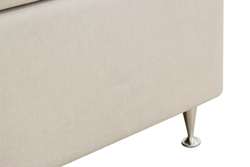 Hilton Lyx Komplett Sängpaket 160x200 cm Kontinentalsäng med knappad sänggavel - Ljusbeige - Products - Möbler - Säng - Kontinentalsäng