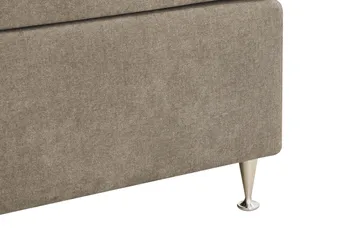 Hilton Lyx Komplett Sängpaket 180x200 cm Kontinentalsäng med knappad sänggavel i chenille - Brun - Products - Möbler - Säng - Kontinentalsäng