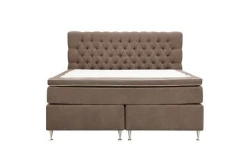 Hilton Lyx Komplett Sängpaket 180x200 cm Kontinentalsäng med knappad sänggavel i chenille
