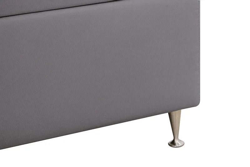 Hilton Lyx Komplett Sängpaket 180x200 cm Kontinentalsäng med knappad sänggavel i sammet - Grå - Products - Möbler - Säng - Kontinentalsäng