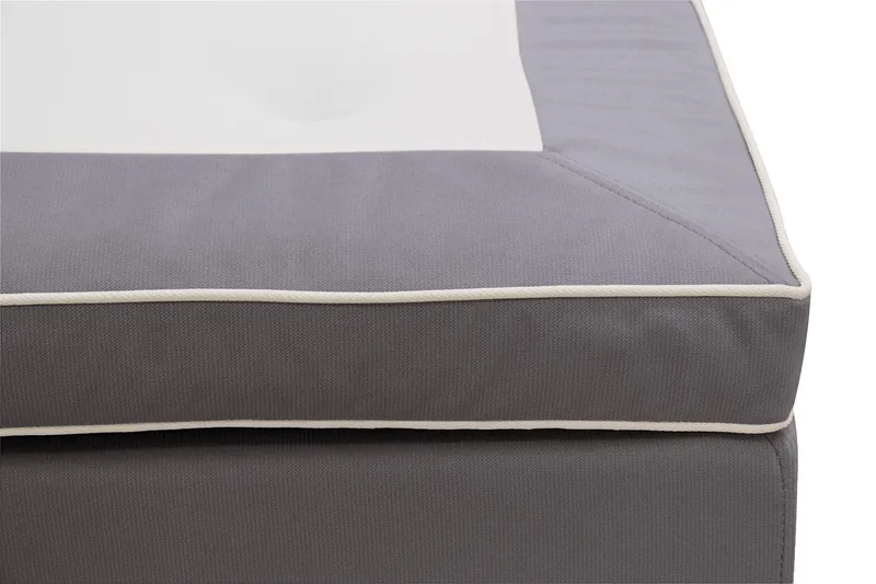 Hilton Lyx Komplett Sängpaket 180x200 cm Kontinentalsäng med knappad sänggavel i sammet - Grå - Products - Möbler - Säng - Kontinentalsäng